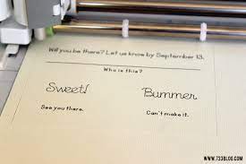 How To Make An Rsvp Card With The Cricut Explore Wedding Invitations Diy Rustic Cricut Wedding Invitations Wedding Invitations Rustic