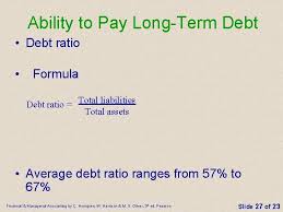 The debt service ratio is one way of calculating a business's ability to repay its debt. What Is Debt Ratio Formula In Finance