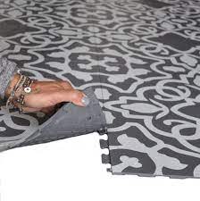 Perfection Floor Painted Concrete Tile 20 X 20 X 5mm Lvt Interlocking Tiles Garage Floor Tiles Interlocking Vinyl Flooring Painting Tile Floors