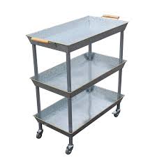 Use kitchen carts to make meal preparation and service more convenient. 4w Bar Cart 3 Tier Utility Cart With Wheels Galvanized Metal Bar Carts For The Home Kitchen Restaurant Outdoor Serving Cart With Locking Wheels And Handle Vintage Country Decor Buy Online In Nicaragua At