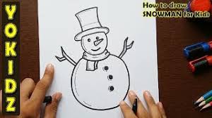 They should meet at the center, forming a cross pattern. How To Draw Snowman For Kids Youtube