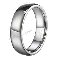 6mm Silver Tungsten Carbide Ring For Men Women Wedding Band