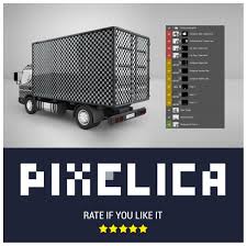 Box Truck Mockup In Vehicle Mockups On Yellow Images Creative Store