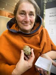 As we say farewell to the Galloway Hoard, so too does its biggest fan,  Julie, who visited the exhibition an incredible 37 times! To mark her  dedication, the Museum presented Julie with