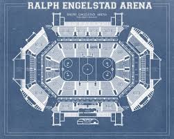 Vintage Print Of Ralph Engelstad Arena Seating Chart By
