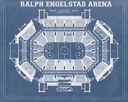 vintage print of ralph engelstad arena seating chart by