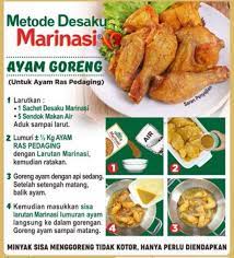 Larutkan Lumuri Goreng Masukan Larutan Marinasi Sisa Makanan Daging Ayam Goreng