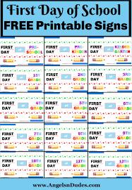 In this way you can inform everybody that your establishment will not be accessible on fourth of july. First Day Of School Free Printable Signs Angels N Dudes