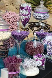 Candy Buffet Purple White And Pink Www Callaraesfloralevents Com Candy Bar Wedding Wedding Candy Candy Buffet Wedding