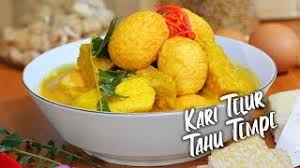 Lalu tuang 2 sendok sayur campuran telur. Kari Telur Tahu Tempe Youtube