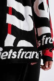 Iets Frans Black Football Scarf Football Scarf Oversized Silhouette Scarf