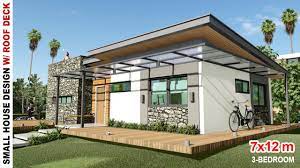 Small 3 bedroom house plans philippines. Ep 09 3 Bedroom Small House Design With Roof Deck 7x12m House Design Under 2 Million Ph Youtube