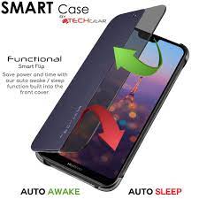 Луксозен активен калъф за Huawei P20 Lite, Smart View син | Калъфи и  аксесоари за мобилни телефони