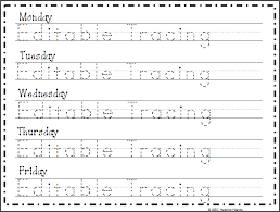 free editable name tracing worksheet 5 day made by teachers