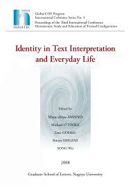 Learn more about the big! Pdf Identity In Text Interpretation And Everyday Life