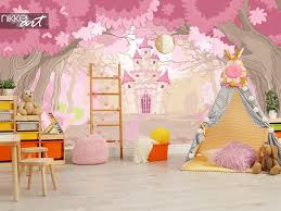 Decorating with kids wallpaper and kids wallpaper murals is an easy and simple way to turn your child's room into a space they'll love. Wall Mural Magic Castle For The Kids Room
