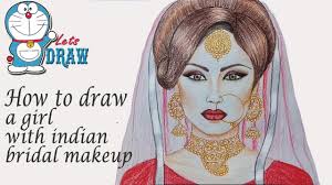 draw a with indian bridal makeup