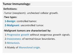 Malignant tumor, malignant neoplasm, metastatic tumor (noun) a tumor that is malignant and tends to spread to other parts of the body. Tumor Immunology Definitions Tumor Neoplasm Unchecked Cellular Growth Two Types 1 Benign Controlled Tumor 2 Malignant Uncontrolled Tumor Malignant Ppt Download