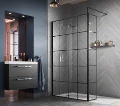 Our range incorporates power shower approved bath screen, folding bath screens, specialist bath screens for shower baths through to full bath enclosures. Hudson Reed Black Framed Walk In Wetroom Shower Screen And Support Bar Wrsf070