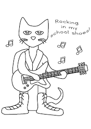 Print Coloring Image Momjunction Pete The Cat Shoes Pete The Cats Pete The Cat