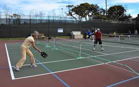 Pickleball court size compared to other sports. Lawsuit Claims Pickleball Is Making Newport Park S Tennis Courts Too Noisy Los Angeles Times