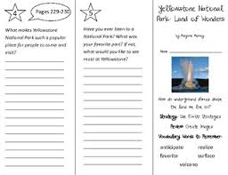 Whether you are looking for essay, coursework, research, or term paper help, or help with any other assignments, someone is always available to help. Yellowstone National Park Trifold 3rd Grade Literacy By Design Theme 7