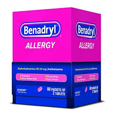 Benadryl Allergy Ultratab Packet Dispensers 60 Count 2 T Benadryl Dosage Benadryl Allergies