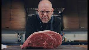After the meat is browned. Alton Brown S Holiday Standing Rib Roast Youtube