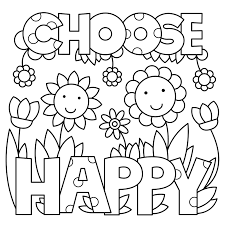 These pages have cute, summery designs, are easy and fun to color, and you can print them again and again {personal use only,…. Be Happy Coloring Pages Coloring Home