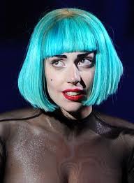 Her blue locks were perfectly in keeping with the spirit of reinvention; Lady Gaga Age Lady Gaga Green Hair