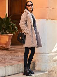 Sosandar Faux Teddy Borg Coat, Taupe