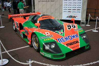 The legendary quad-rotor Mazda 787B, AI generated