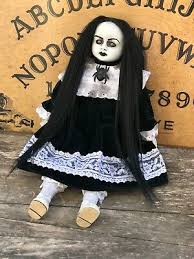 Shop from the world's largest selection and best deals for black hair doll making & repair supplies. Ooak Sitting Demon Girl Black Hair Creepy Horror Doll Art By Christie Creepydoll 791266653450 Ebay