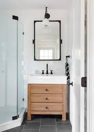 The wood vanity top was the perfect way to add the rustic spa feel i was hoping for in our new bathroom. Glorious White Wood Bathroom Vanity Amazing Ideas With Black Faucet And