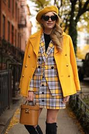 Black And White Plaid Skirt And Blazer Set Party Time Veronica Beard Atlantic Pacific Fashion Yellow Fashion Preppy Outfit