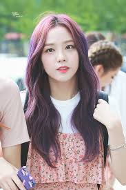 Jisoo Blackpink Purple Hair Black Pink Kpop Blackpink