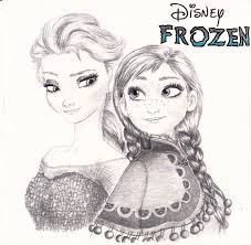 Frozen Elsa And Anna By Artofnightsky On Deviantart Drawings Cartoon Drawings Sketches Disney Silhouette Art