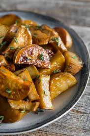 Roasted White Sweet Potatoes With Honey Cinnamon Glaze Recipe White Sweet Potato Recipe Sweet Potato Recipes Easy Potato Recipes