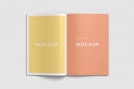 A4 Magazine Mockup Top View In 2020 Magazine Mockup Mockup Flyer Design