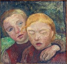 Modersohn Becker Das Blinde Schwesterchen Art Print Canvas On Stretcher Paula Modersohn Becker Female Painters Artist