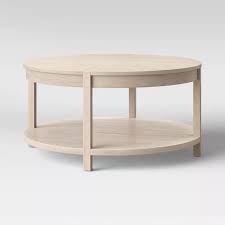 Porto Round Wood Coffee Table Bleached Wood Project 62 In 2020 Round Wood Coffee Table Coffee Table Natural Wood Coffee Table