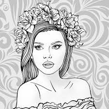 Coloring pages for adults of all ages. Pin On En Noir Blanc Femmes
