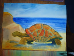 Pin By Queen S Lace On Grade 4 Waldorf Turtle Watercolor Animal Paintings Homeschool Art