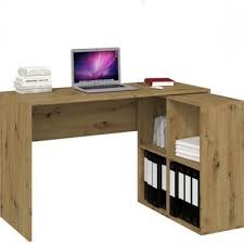 Classeurs et rangement pour le bureau. Malox Bureau Informatique D Angle 2en1 Bibliotheque Meuble De Rangement 4 Niches Table Ordinateur Multi Rangements Sonoma Vente De Hucoco Conforama