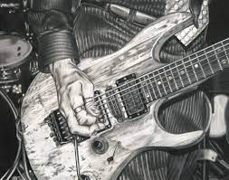 Guitar Coloured Pencil Drawing Pencil Drawings Cool Pencil Drawings Color Pencil Art