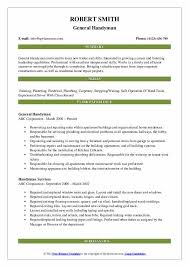 Handyman Resume Samples Qwikresume