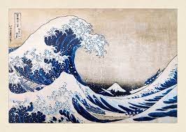 Take in the beauty of Hokusai's wave and then give your verdict on it in  Japanese 