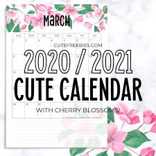 While i've tried to shift to a digital planning, truth is nothing beats a physical calendar you can write on to map out your month. Cherry Blossoms 2021 Calendar Printable Pdf Cute Freebies For You