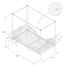 Can someone say game changer? Dhp Metal Canopy Bed With Sturdy Bed Frame Twin Size Gold In Dubai Uae Whizz Bed Frames Headboards Footboards