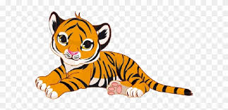 Royalty free clipart illustration of a cute tiger, on a white background. Tiger Cubs Cute Cartoon Animal Images Tiger Clipart Free Transparent Png Clipart Images Download